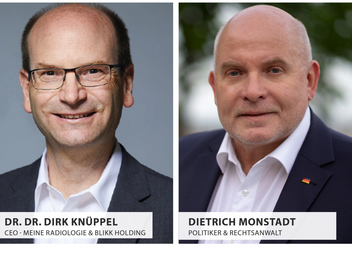 Dr. Dr. Knüppel (CEO der MRBH-Gruppe) & Dietrich Monstadt (Rechtsanwalt und Politiker (Mitglied im Gesundheitsausschuss))